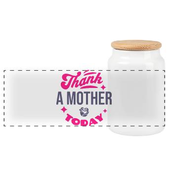 Maman drôle Mamie Motif de cadeau pour la fête des mères Humour - Boîte à biscuits avec couvercle en bois - blanc - Devant