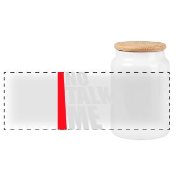 Pas de discours introverti antisocial drôle - Boîte à biscuits avec couvercle en bois - blanc - Devant