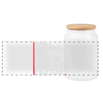 Being A Functional Adult Every Day Seems Excessive - Panoramic Cookie Jar with Wooden Lid - white - Front