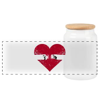 Reconnected Love Souls Find Each Other Shirt - Panorama Keksdose mit Holzdeckel - Weiß - Vorne