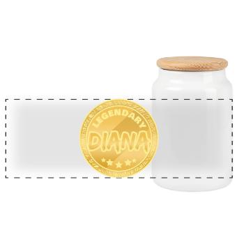 Prix Diana Légendaire - Boîte à biscuits avec couvercle en bois - blanc - Devant