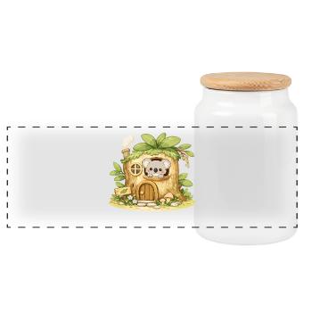 Aventure de Koala à la Maison de la Forêt - Boîte à biscuits avec couvercle en bois - blanc - Devant