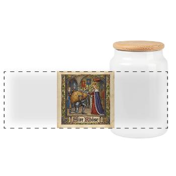 L'adoubement de Sire Rhôse ! - Boîte à biscuits avec couvercle en bois - blanc - Devant
