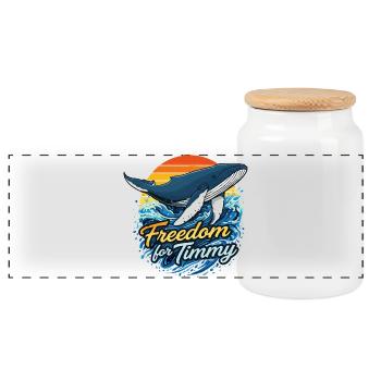 Liberté pour Timmy - Sundowner - Boîte à biscuits avec couvercle en bois - blanc - Devant