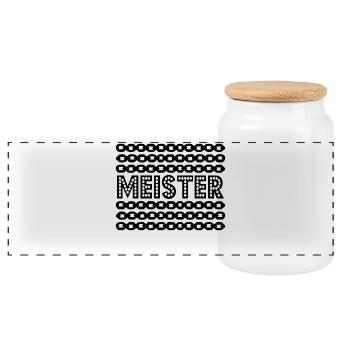 Master Degree Master Chaînes - Boîte à biscuits avec couvercle en bois - blanc - Devant