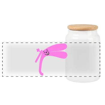 Speculum Gynecology Gynecology - Panoramic Cookie Jar with Wooden Lid - white - Front