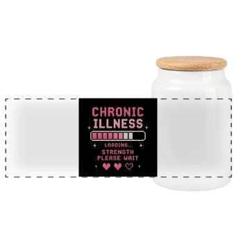     Loading Strength Invisible Battles - Panoramic Cookie Jar with Wooden Lid - white - Front