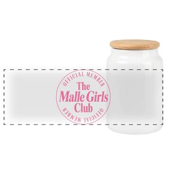 Membre officiel du Malle 2026 The Malle Girls Club - Boîte à biscuits avec couvercle en bois - blanc - Devant