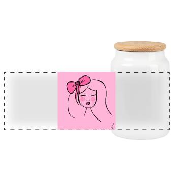 Bez_nazwy_176_202604271822_18467 - Panoramic Cookie Jar with Wooden Lid - white - Front