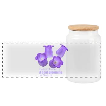Every_Flower_is_a_Soul_Blooming_in_Nature - Boîte à biscuits avec couvercle en bois - blanc - Devant