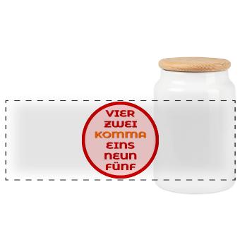 Marathon Ziel - Panorama Keksdose mit Holzdeckel - Weiß - Vorne