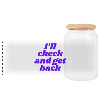 I'll check and get back - Panoramic Cookie Jar with Wooden Lid - white - Front