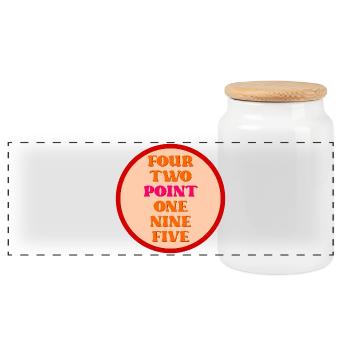 Motivation Marathon Run - Panoramic Cookie Jar with Wooden Lid - white - Front