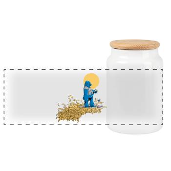 Banana Dream (sans texte) - Boîte à biscuits avec couvercle en bois - blanc - Devant