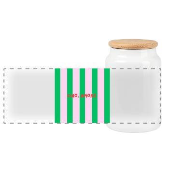 Minimalist CIAO, AMORE. Graphic Tee Design - Boîte à biscuits avec couvercle en bois - blanc - Devant