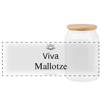 Viva Mallotze - Malle Party Design - Panorama Keksdose mit Holzdeckel - Weiß - Vorne