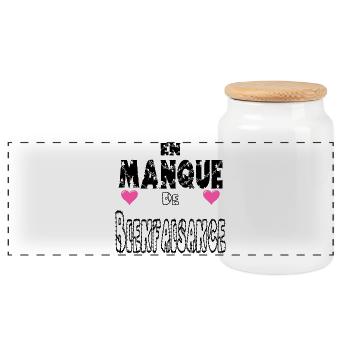  En Manque de Bienfaisance - Boîte à biscuits avec couvercle en bois - blanc - Devant