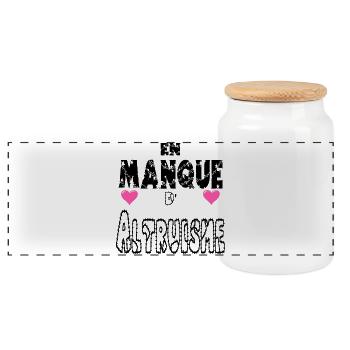 En Manque d'Altruisme - Boîte à biscuits avec couvercle en bois - blanc - Devant