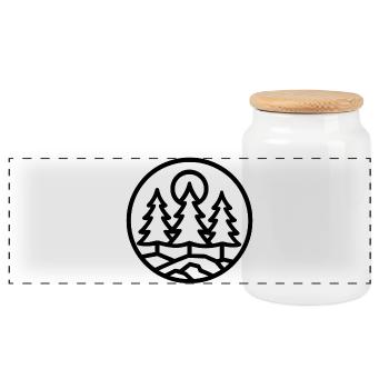 Waldkreis - Boîte à biscuits avec couvercle en bois - blanc - Devant