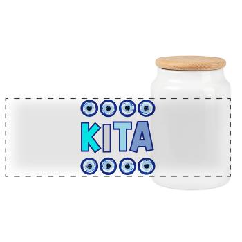CENTRE DE GARDE DE NAZAR AUGE - Boîte à biscuits avec couvercle en bois - blanc - Devant