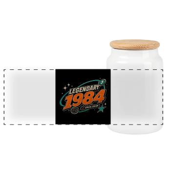 Retro Future 2003 – Édition limitée - Boîte à biscuits avec couvercle en bois - blanc - Devant