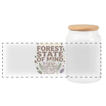 Don de Fée Forêt de Fées Champignons du Fairycore - Boîte à biscuits avec couvercle en bois - blanc - Devant