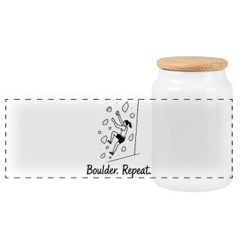 Chemise minimaliste en escalade de bouldering pour femmes - Boîte à biscuits avec couvercle en bois - blanc - Devant