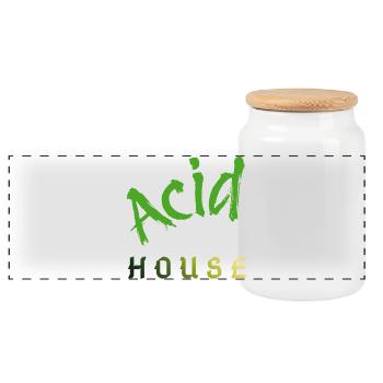 Acid House - Panorama Keksdose mit Holzdeckel - Weiß - Vorne