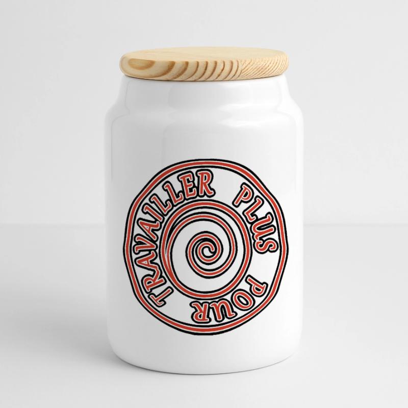 Value Work Panoramic Cookie Jar with Wooden Lid
