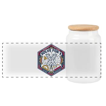 Tshirt Solve for X: Ingénierie Mathématique  - Boîte à biscuits avec couvercle en bois - blanc - Devant