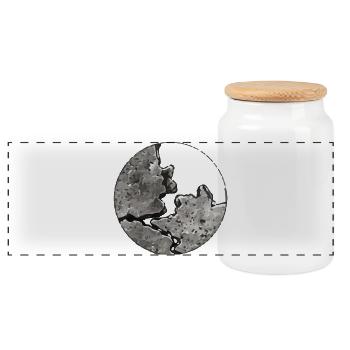 Fragment sacré – Ancienne relique Wabi Sabi - Boîte à biscuits avec couvercle en bois - blanc - Devant