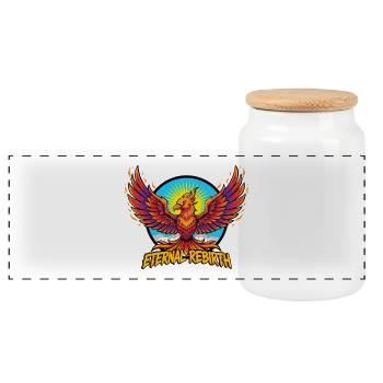 ETERNAL REBIRTH - Boîte à biscuits avec couvercle en bois - blanc - Devant