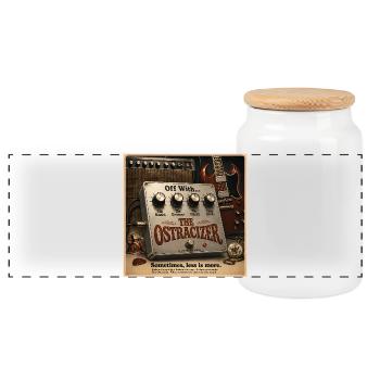 The Ostracizer – Pédale de guitare fictive #21 - Boîte à biscuits avec couvercle en bois - blanc - Devant