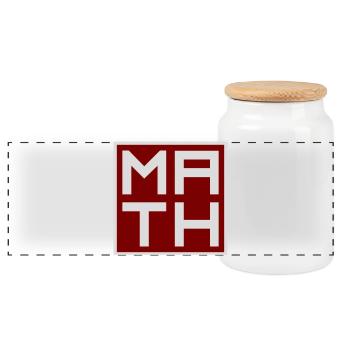 Math The Only Subject That Counts Nerd Mathe Logo - Panorama Keksdose mit Holzdeckel - Weiß - Vorne