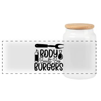 Carrosserie construite par Burgers - Boîte à biscuits avec couvercle en bois - blanc - Devant