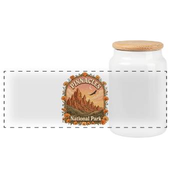 Parc national des Pinnacles, États-Unis, Californie Randonnée - Boîte à biscuits avec couvercle en bois - blanc - Devant