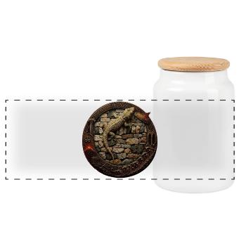 Sicilia N’do Cori – Collection Mysticisme - U Geco - Boîte à biscuits avec couvercle en bois - blanc - Devant