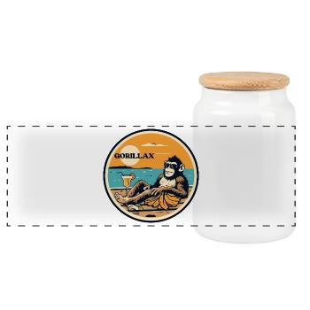 Gorillax - Le Refroidisseur de Gorilles - Boîte à biscuits avec couvercle en bois - blanc - Devant