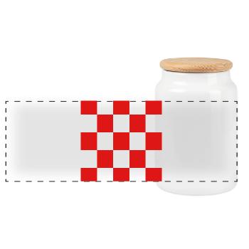 Montrez vos couleurs - Croatie - Boîte à biscuits avec couvercle en bois - blanc - Devant