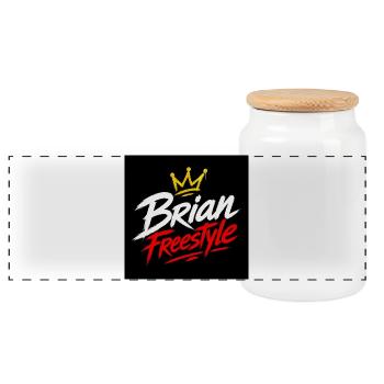 Couronne de Brian Freestyle - Boîte à biscuits avec couvercle en bois - blanc - Devant