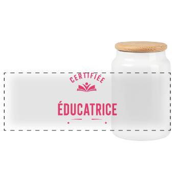 Meilleure Éducatrice du Monde - Boîte à biscuits avec couvercle en bois - blanc - Devant