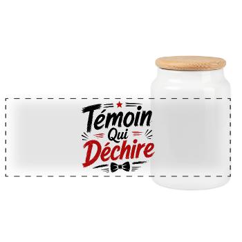 Témoin Qui Déchire - Boîte à biscuits avec couvercle en bois - blanc - Devant