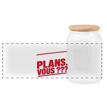 Un Plan B Vous Avez Des Plans, Vous Humour Meme - Boîte à biscuits avec couvercle en bois - blanc - Devant