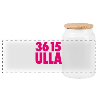 3615 ULLA Kein Drama Kein Blasbla Humor Année 80 - Panorama Keksdose mit Holzdeckel - Weiß - Vorne