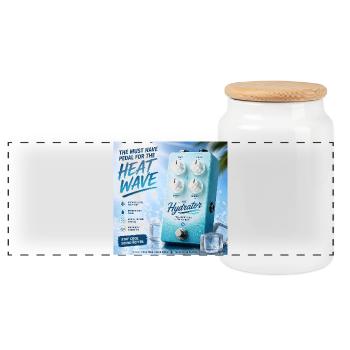 Effets Imaginaires #37 – L’Hydrateur - Boîte à biscuits avec couvercle en bois - blanc - Devant