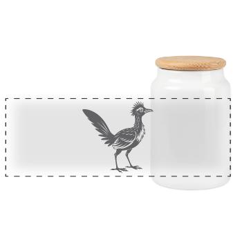 Bip Bip Bip - Boîte à biscuits avec couvercle en bois - blanc - Devant