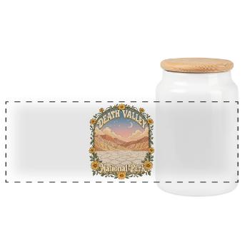 Parc national de la Vallée de la Mort, États-Unis, randonnée en Californie - Boîte à biscuits avec couvercle en bois - blanc - Devant