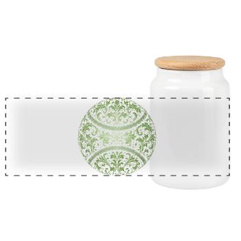 Tennis - Boîte à biscuits avec couvercle en bois - blanc - Devant