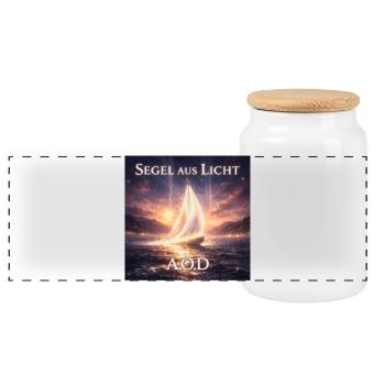 Segel aus Licht (Maincover) - Panorama Keksdose mit Holzdeckel - Weiß - Vorne
