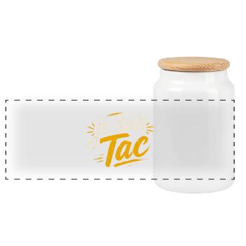 Je Suis TAC , TIC Et TAC , Duo Drole - Boîte à biscuits avec couvercle en bois - blanc - Devant
